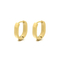 Geometric Stainless Steel Huggie Earrings Minimalist Unisex Trendy European Jewelry