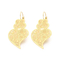 Hollow Metal Heart Leaf Stainless Steel Earrings Vintage Ethnic Water Drop Jewelry Women