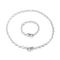Minimalist Stainless Steel Pig Nose Chain Bracelet Necklace Ot Clasp Stainless Steel Jewelry
