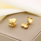 Minimalist Style Stainless Steel Polished Double-Sided Heart-Shaped Ear Clip Earrings Wholesale