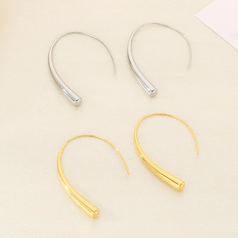 Geometric Arc Line Versatile Stainless Steel Earrings Women's Jewelry