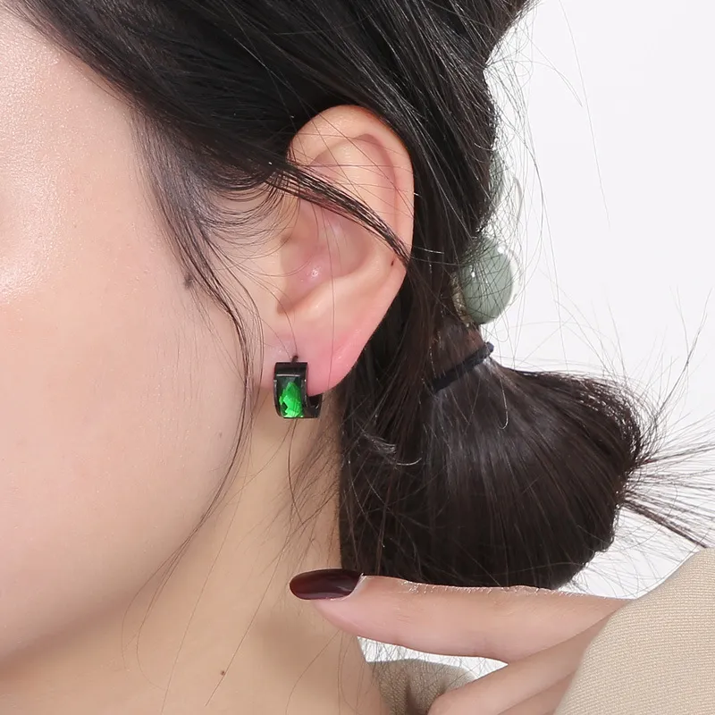Stainless Steel Jewelry with Multi-Color Resin Earrings Suitable for Daily Wear