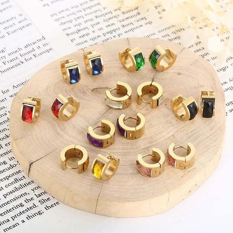 Stainless Steel Jewelry with Multi-Color Resin Earrings Suitable for Daily Wear