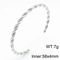 Ins Stainless Steel Textured C-Shaped Adjustable Bracelet Personality Twisted Rope Bangle Wholesale