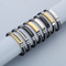 European and American Style Silicone Paired with Stainless Steel Bracelet for Fashionable Men's Jewelry