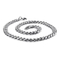 Six-Sided Milled Cuban Bracelet Necklace Fashion Stainless Steel Chain Jewelry