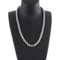 Wholesale of Stainless Steel Jewelry: European and American Trendy Personalized Edged Square Pearl Chain Men's Necklace and Bracelet Set