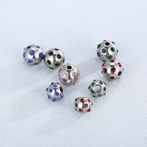 Multi-Color Stainless Steel Rhinestones DIY Bracelet Necklace Football Accessories