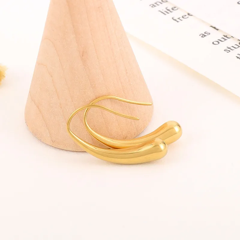 Women's Fashion Stainless Steel Earrings, High-End Design, Irregular Teardrop Stud Earrings, Versatile Geometric Earrings