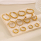 Fashion Geometric Beaded Earrings 18K Gold-Plated Smooth Surface Ear Buckles Minimalist Wholesale