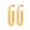 European American U-Shaped Smooth Ear Buckles 18K Gold-Plated Stainless Steel Hollow Earrings