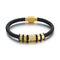 Minimalist and Trendy Stainless Steel Magnetic Buckle Bracelet Woven Leather Bracelet for Men