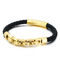 Men's Trendy Stainless Steel Braided Leather Rope Splicing Chain Domineering Leather Bracelet