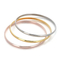 High-End Electroplated Fashion Women's DIY Gold Stainless Steel Bangle