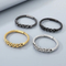 Retro Style Men's Stainless Steel Wire Waistband Punk Skull Bangle Bracelet