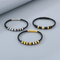 Trendy Men's Stainless Steel Unique Woven Geometric Mesh Leather Bracelet