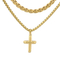 Fashionable Stainless Steel Creative Double-Layer Mixed Chain Hanging Cross Pendant Men's Necklace Accessories