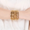 European and American Style Irregular Diamond-Encrusted Stainless Steel Bangles for Women