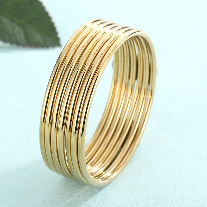 Stainless Steel Jewelry Circular Bangle Suitable for Women's Daily Wear