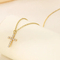 Fashion Rhinestone Cross Clavicle Chain Ins Starry Sky Stainless Steel Necklace Wholesale