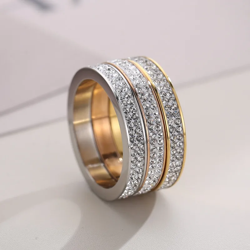Luxury Fashion Stainless Steel Starry Sky Couple Rings Minimalist Jewelry Rings Wholesale