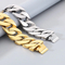 European and American Widened Ultra-Cool 43mm Cuban Chain High-Quality Glossy Necklace for Men and Women