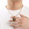 Kalen's New Fashionable Stainless Steel Oval Retro Portrait Men's Pendant Jewelry Wholesale