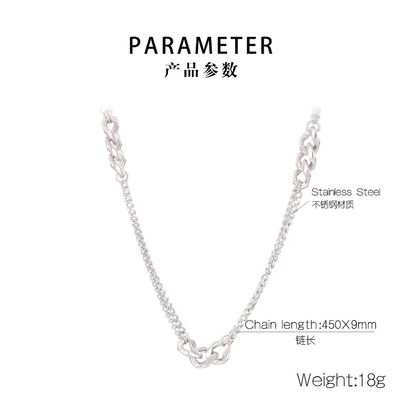 Trendy Men's Jewelry Stainless Steel Creative Multi-Layer Cuban Chain Temperament Necklace