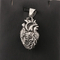 New Design Men Stainless Steel Anatomical Organ Human Heart Necklace
