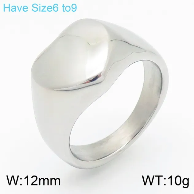 Customizable Retro Stainless Steel Stamp Ring for Unisex Fashion