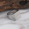 Customizable Retro Stainless Steel Stamp Ring for Unisex Fashion