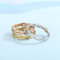 Stainless Steel Ring 18K Gold-Plated Twisted Pattern Jewelry Suitable for Daily Wear