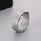 Men's Stainless Steel Jewelry Diamond Patterned Ring Suitable for Daily Wear