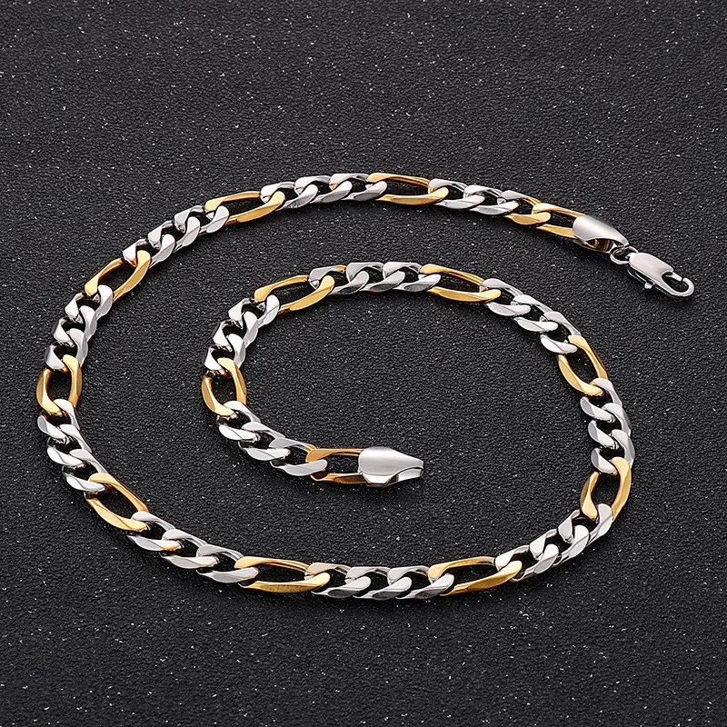 Stainless Steel Trendy Jewelry, European and American Minimalist Fashionable Personalized Nk Chain Men's Necklace Accessory