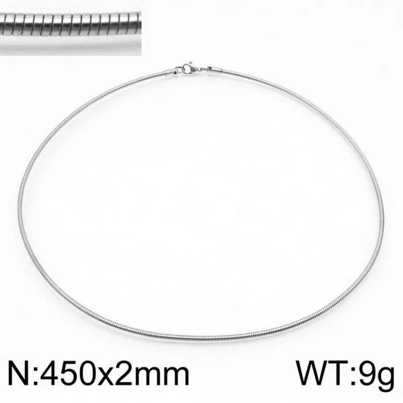 European American Collar Round Stainless Steel Necklace 18K Gold Women's Jewelry Wholesale