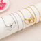 New Creative Heart-Shaped Cute Cat Paw Stainless Steel Necklace and Bracelet Jewelry Sets