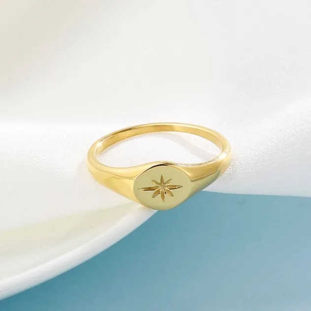 Chic Eight-Pointed Star Ring for Stylish Women's Accessories