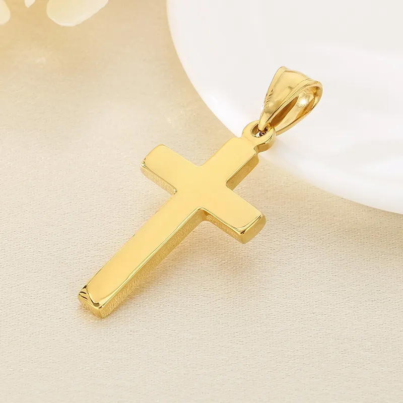 Hip Hop Punk Multi-Size Polished Cross Stainless Steel Pendant Jewelry Wholesale