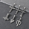 Nordic Mythology Horus Eye Cross Retro Viking Sea King Trident Stainless Steel Pendant