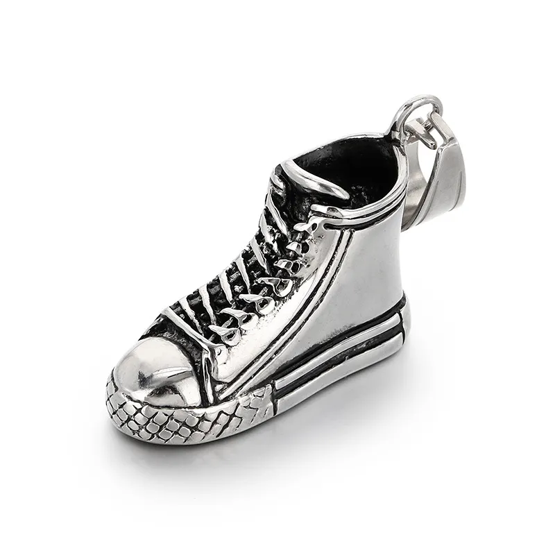 Trendy Canvas Shoes Hip Hop Nightclub Full Diamond Submachine Gun Mai Sui Wu Shi Pai Stainless Steel Men's Pendant