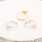 Minimalist Ins Style Stainless Steel Heart-Shaped Adjustable Size Ring for Girls' Accessories