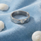 European American Fashion Grid Round Ring Textured Irregular Pattern Stainless Steel Personalized Ring Wholesale