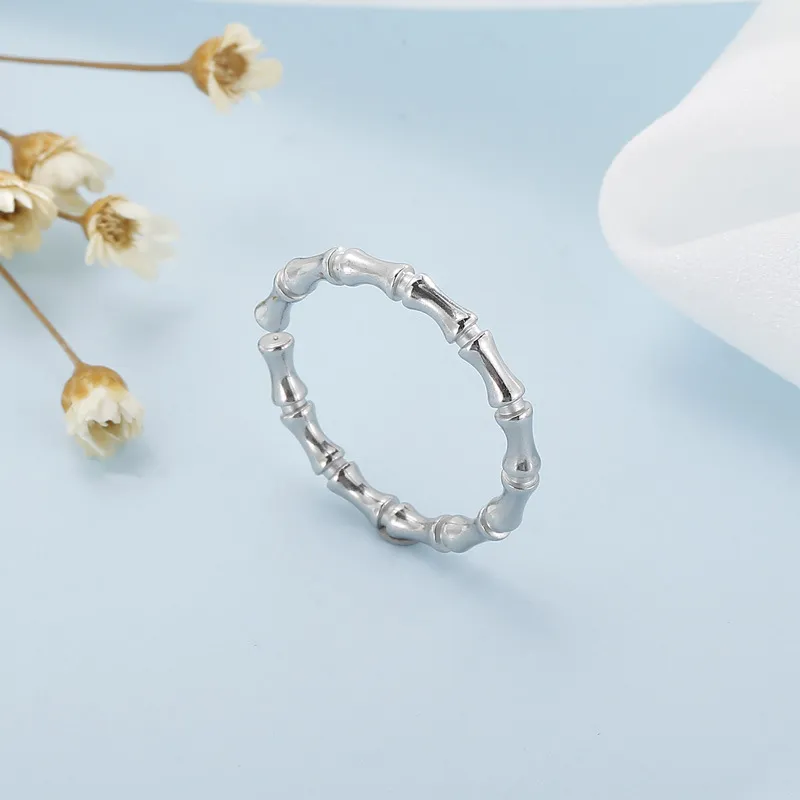 Unique Niche Creative Open-Knuckle Index Finger Rings Adjustable Bamboo Joint Rings Wholesale
