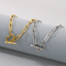 Minimalist Bracelet Personalized Heart Ot Clasp Curved Square Chain Women's Necklace Jewelry