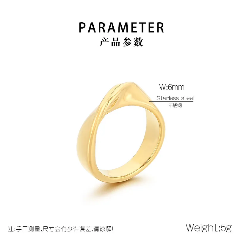 Creative Distressed Brooch with Openning Exquisite Wide-Format Laser-Etched Stainless Steel Ring