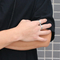 Creative Hip-Hop Smooth Finger Ring Men's Punk Stainless Steel Double Finger Ring