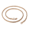 Simple Style Stainless Steel Multi Size Necklace Fried Dough Twists Rope Chain Lovers Necklace