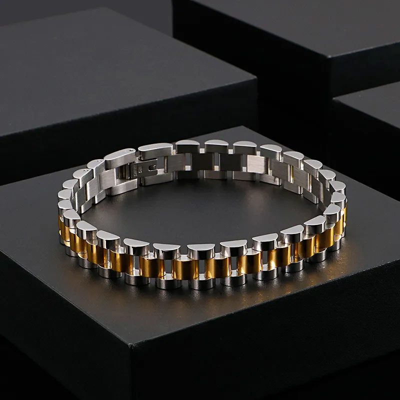 Wholesale Korean Trendy Minimalist Stainless Steel Watch Bracelet, Personalized Business Style Classic Men's Ring Accessory