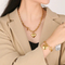 Fashionable and Minimalist Stainless Steel Smooth Heart Pendant with an Ot Buckle Bracelet Necklace Set