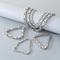 Stainless Steel Fashion Chain Bracelet Necklace Jewelry Set